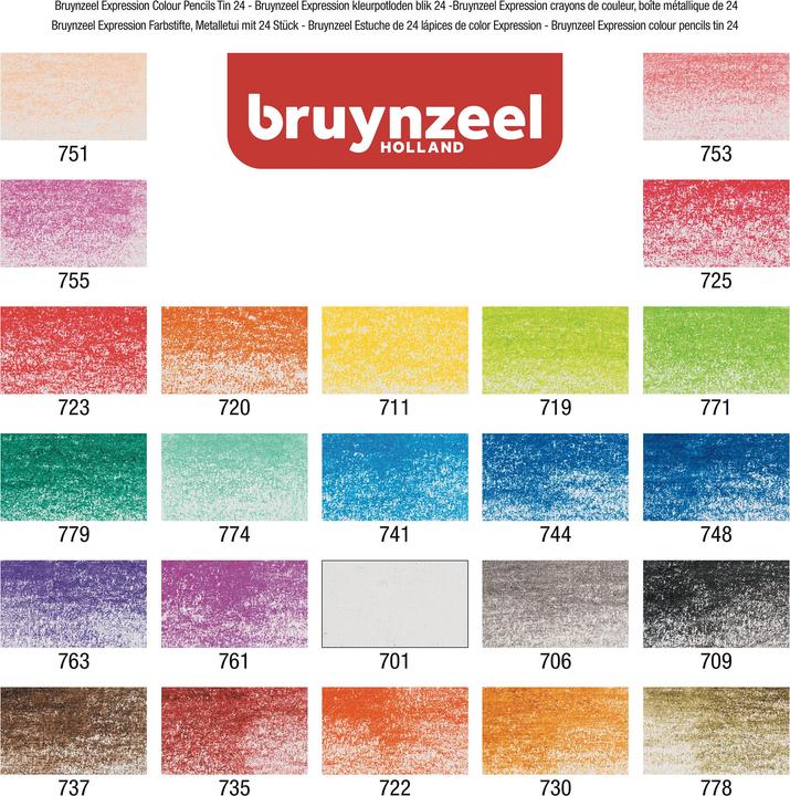 Produktbild Bruynzeel Farbstifte Expression Colour Metalletui, 24 Stück (24x)