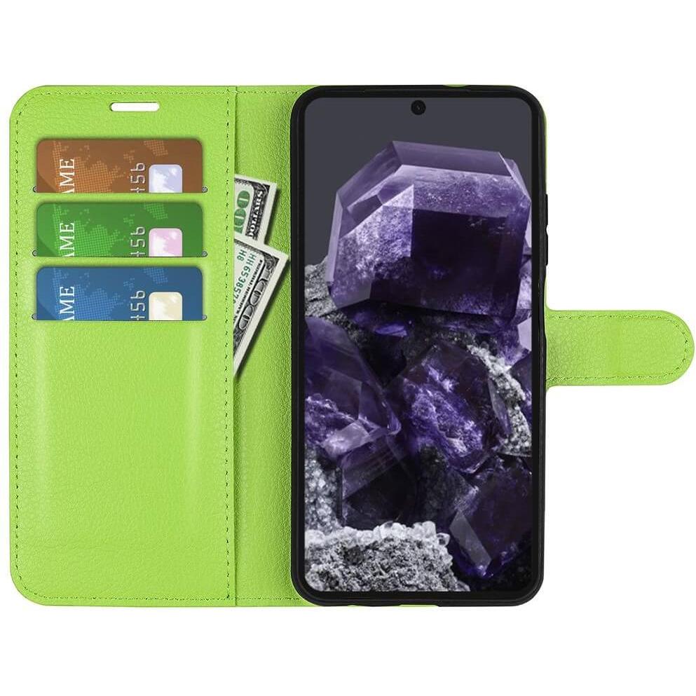 Thumbnail - Cover-Discount Google Pixel 8a - Leder Etui Hülle (Google Pixel 8a), Smartphone Hülle, Grün