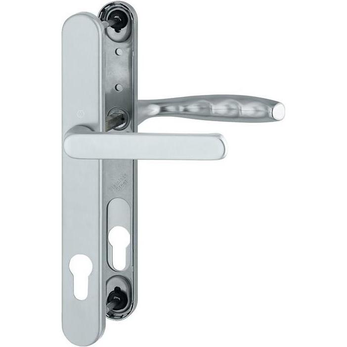 Hoppe, Türgriff + Fenstergriff, Profiltürgarnitur New York 099KH/3346/1810 Aluminium F1 PZ für Türstärke 67-72 mm (Türga...