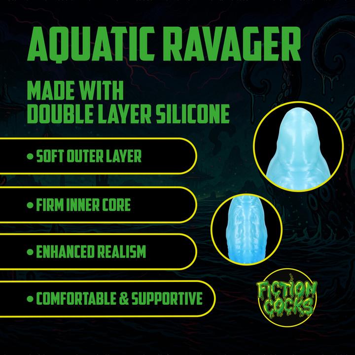 Produktbild Ouch! Aquatic Ravager - Silicone Dildo - Blue