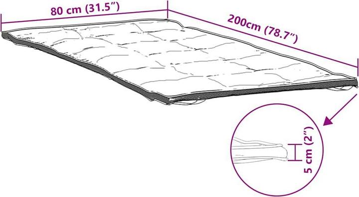Produktbild vidaXL Matratzenschoner (80 x 200 cm)