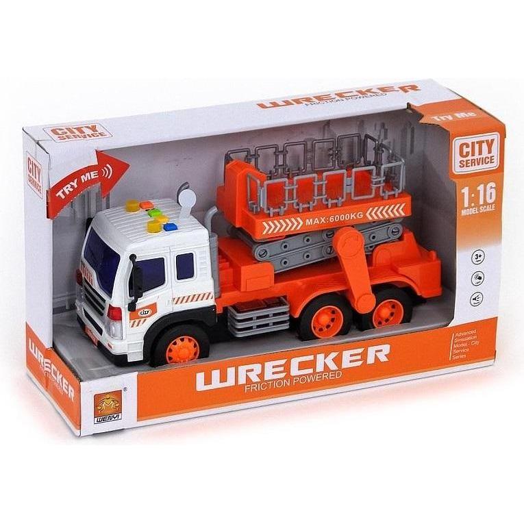 Adar Baufahrzeug mit Hebebühne 1:16 orange Antrieb