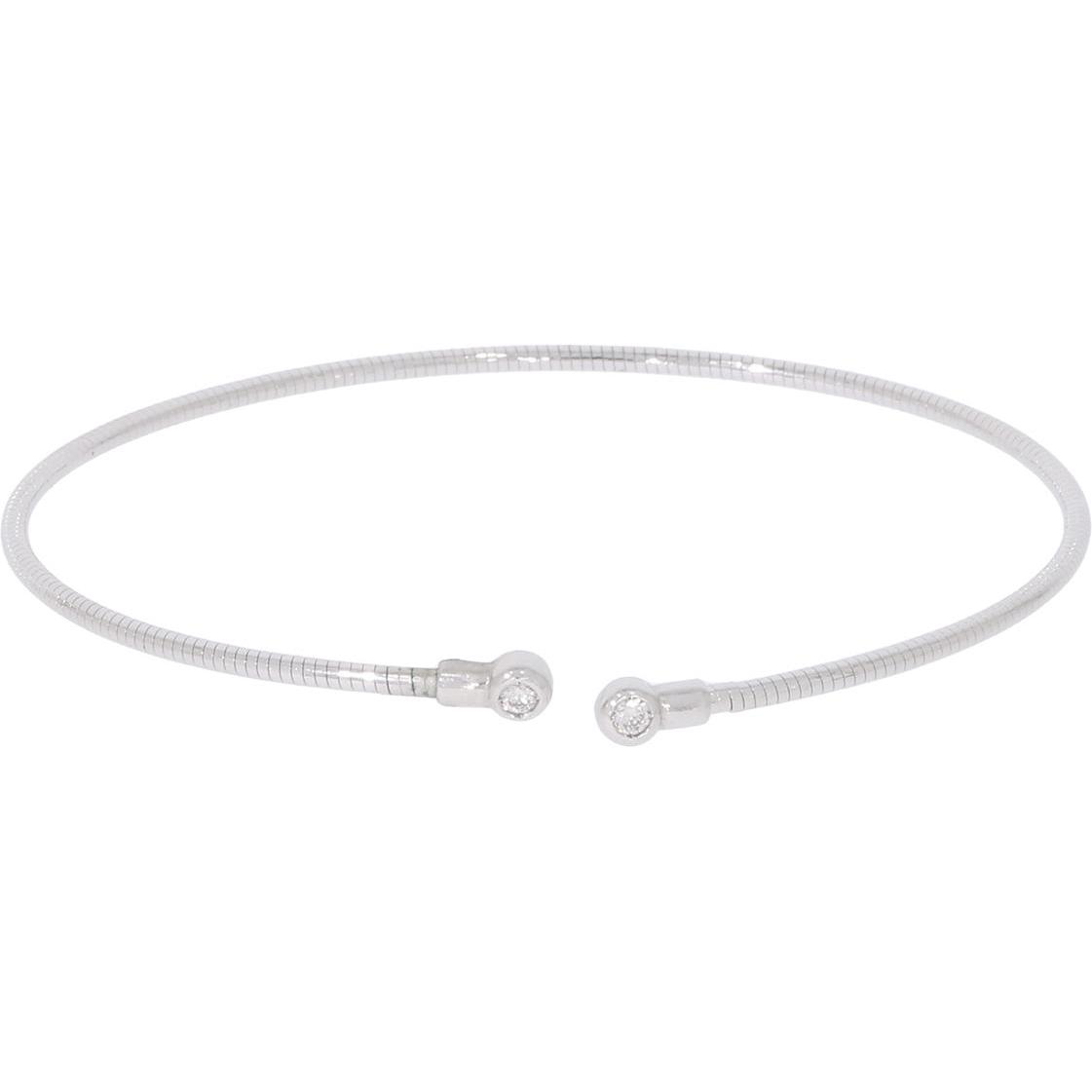 Pesavento, Armschmuck, Armband silber mit zwei Brillanten 0,06ct. WDNAB157, (6.20 cm, 925 Sterling Silber)