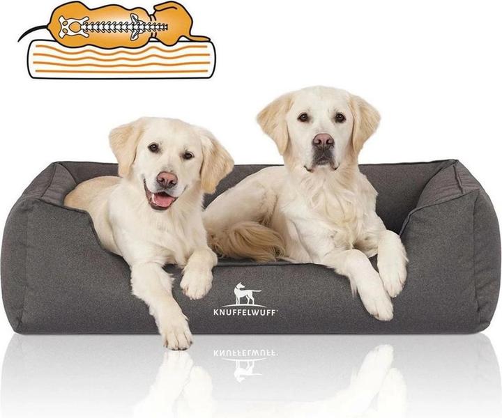 Immagine prodotto Knuffelwuff Cuccia per cani Leon Velour XL, 105 x 75 cm, antracite (Cane)