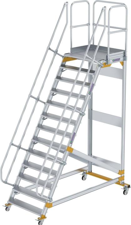 Produktbild Munk Plattformtreppe fahrbar 60° Stufenbreite 1000 mm 13 Stufen (Plattformleiter, 315 cm)
