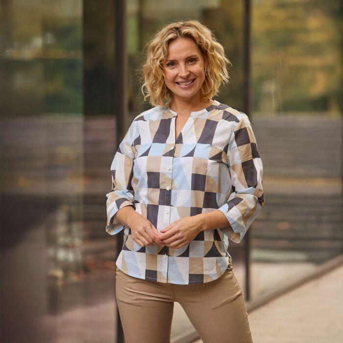 Immagine prodotto Artime Tunika Bluse mit geometrischem Print (M)