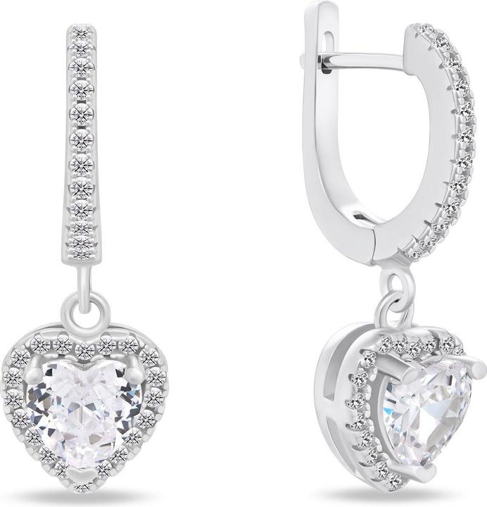 Image du produit Brilio Silver - Decent silver heart earrings EA898W