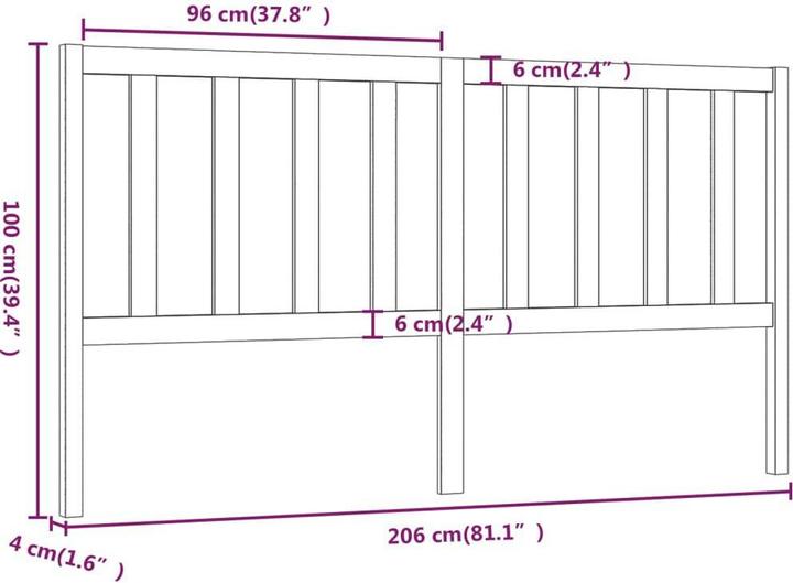 Actual product image VidaXL Lynsay (206 x 4 x 100 cm)