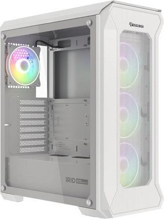 Actual product image Genesis NATEC PC case Irid 505 ARGB Baltas midi Tower (mATX, Mini-ATX, ATX)