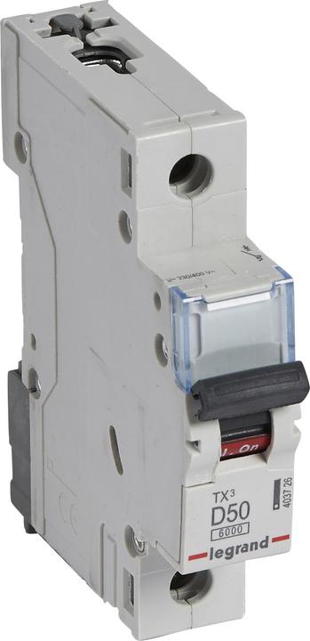 Actual product image Legrand Circuit-breaker 1P D 50A 6kA AC S301 TX3 (403726)