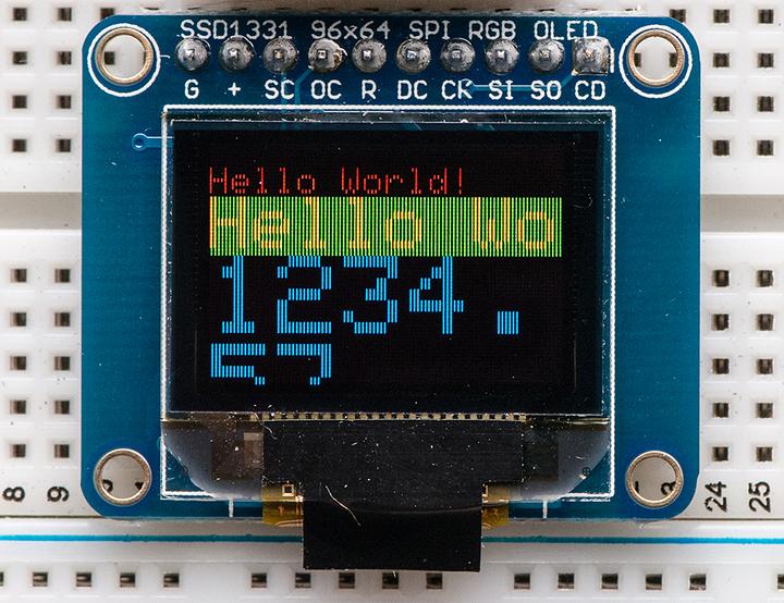 Actual product image Adafruit OLED Breakout Board 16-bit Color 0.96" microSD (Various)