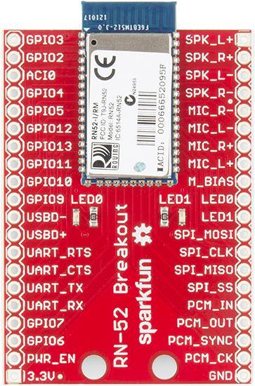 Actual product image SparkFun Roving Networks RN-52 Audio Bluetooth Breakout (Various)