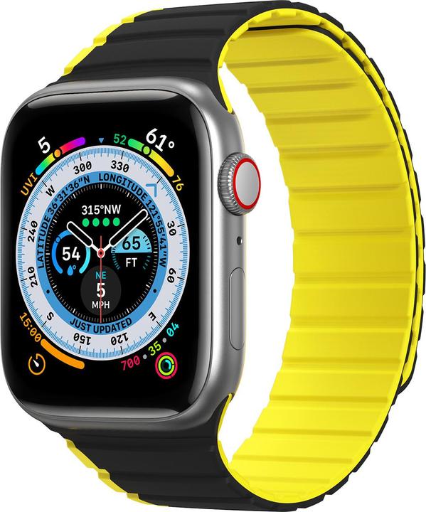 Produktbild Dux Ducis Magnetic Apple Watch SE, 8, 7, 6, 5, 4, 3, 2, 1 (41, 40, 38mm) Strap (LD Version) - Black/ (Metall, Silikon)