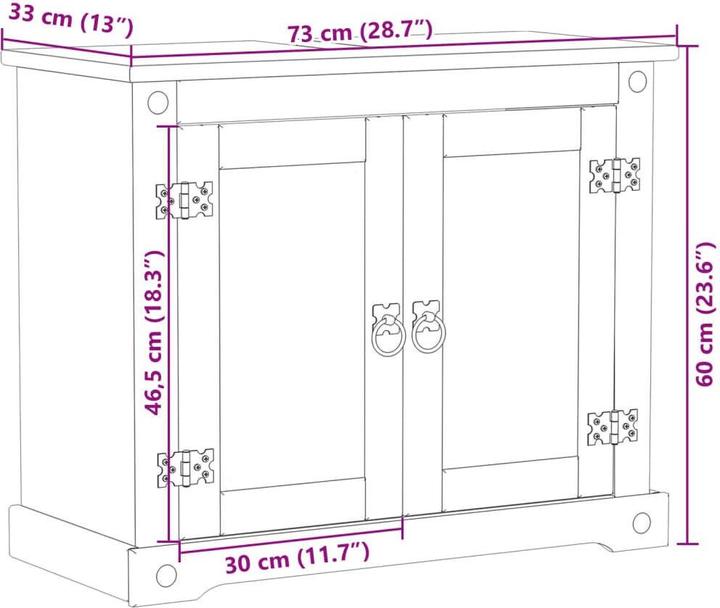 Actual product image vidaXL Corona washbasin base unit