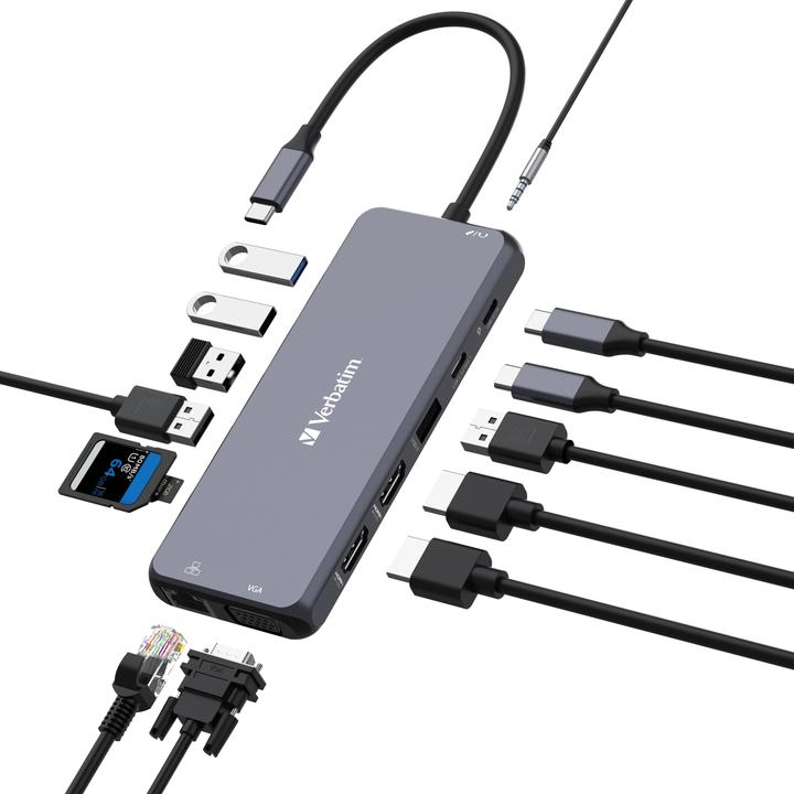 Produktbild Verbatim CMH-14 (USB-C, 14 Ports)