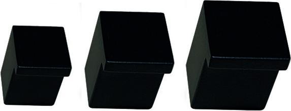 Actual product image Siro Möbelknopf 19x19mm, schwarz matt