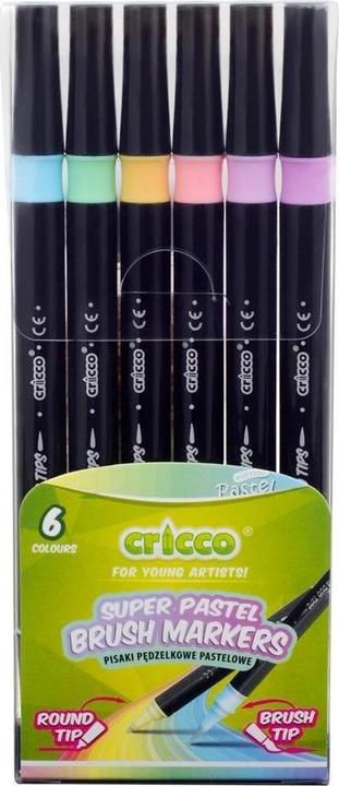 Produktbild Cricco Doppelseitige Pastell-Pinselstifte, 6 Farben (6x)