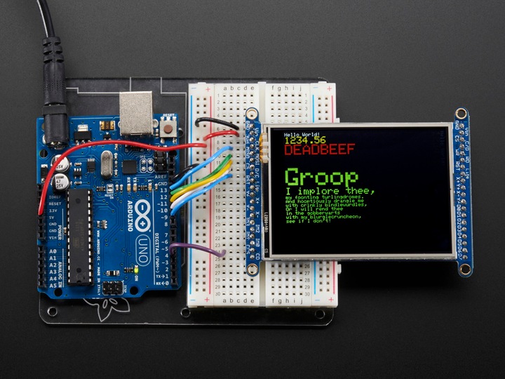 Produktbild Adafruit 2.8" TFT LCD with Touchscreen MicroSD Socket (Diverse)