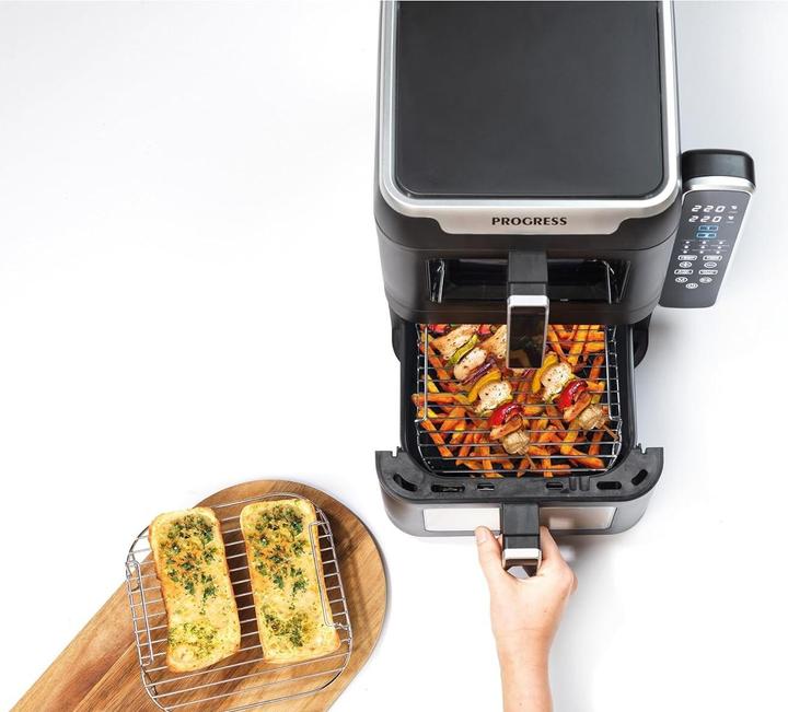 Produktbild Progress Vertikale Doppelschubladen-Fritteuse mit Sichtfenstern, 12 Voreinstellungen