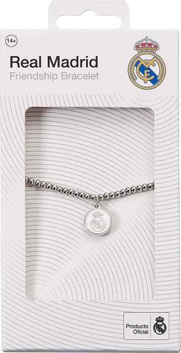 Immagine prodotto Real Madrid CF Verniciato d'Argento Decorati con Perline Braccialetto (100% materiale sintetico)