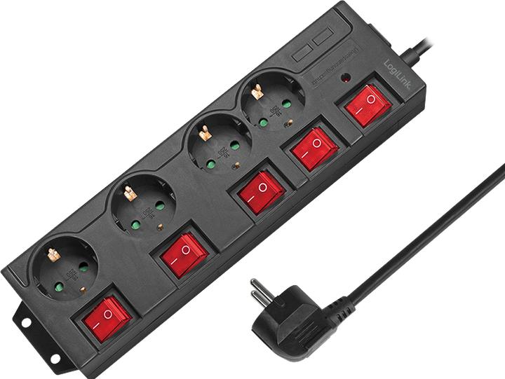 Produktbild LogiLink Steckdosenleiste (4 x, CEE 7/3, 1.50 m)