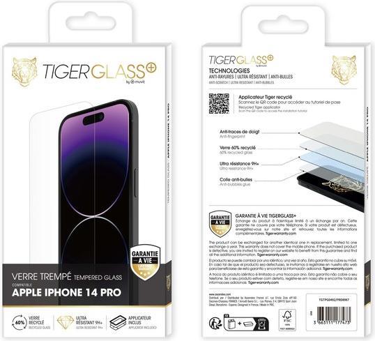 Produktbild Tiger Glas-Folie Recycelt (1 Stk., Apple iPhone 14 Pro)