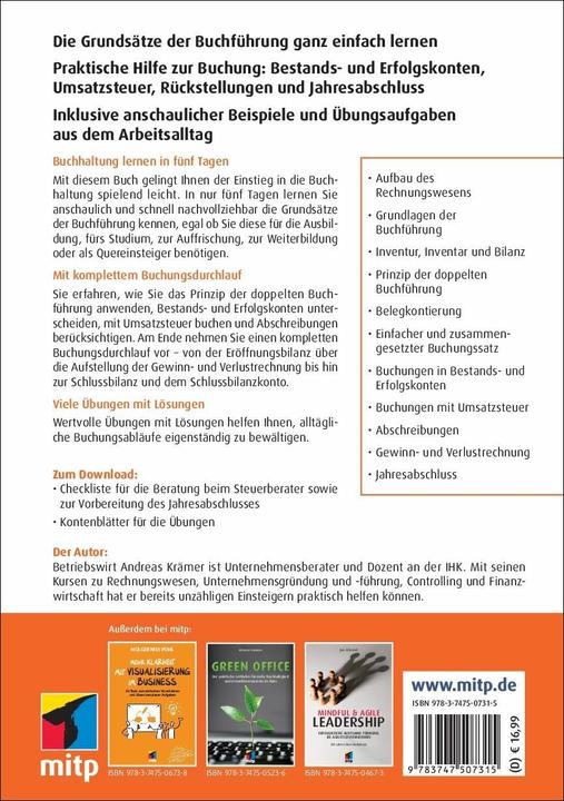 Produktbild Buchführung Schnelleinstieg (Deutsch, Andreas Krämer, 2024)