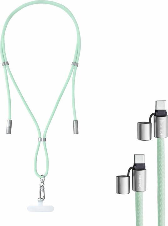 Actual product image Intenso Handykette als Lade- + Datenkabel USB-C bis 1,65m grün (1.65 m, USB 2.0, 60 W)