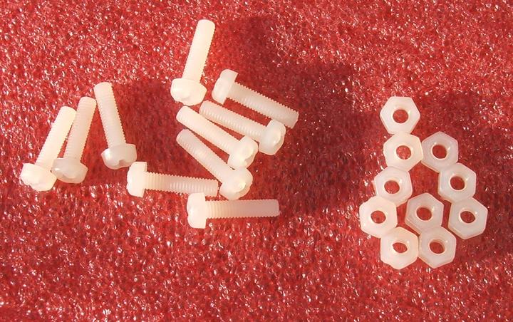 OEM 10 pcs. Plastic screws with nuts M3x12mm