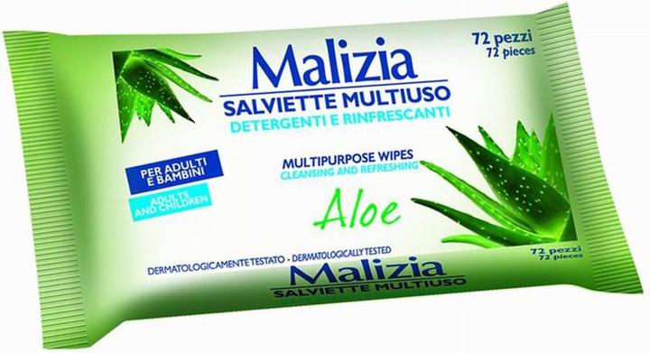 Actual product image Malizia All-Purpose Wet Wipes with Aloe 72 Count (72 pcs.)