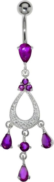 Immagine prodotto Bijouteria Piercing ventre (Zirconia, Argento 925, Acciaio chirurgico 316L)