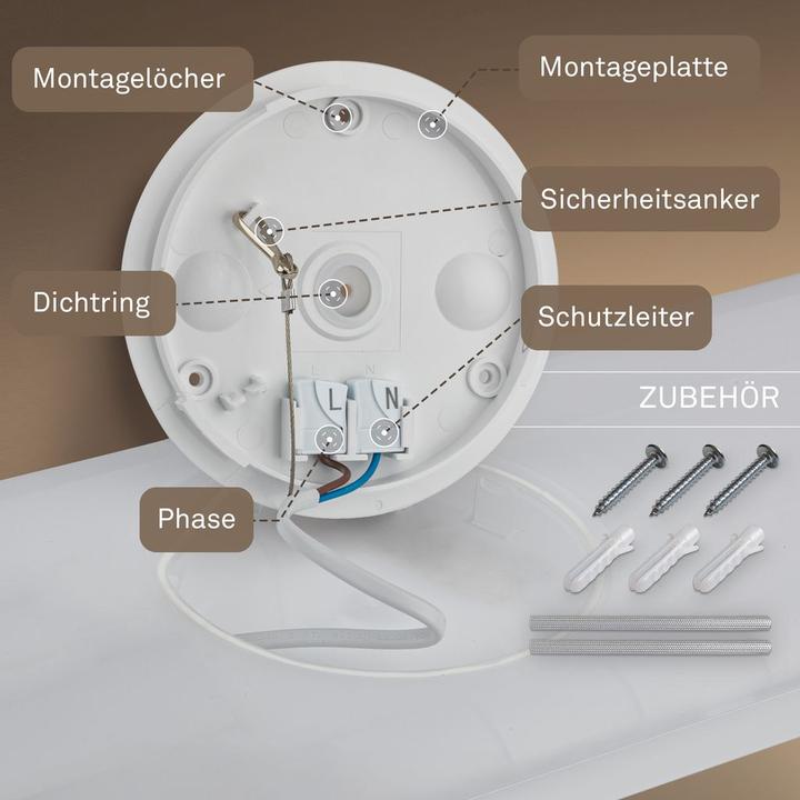 Actual product image B.K.Licht SHALLOW ultraflaches CCT LED Panel, 4000K, IP44, weiss, 580x200 (3000 lm)