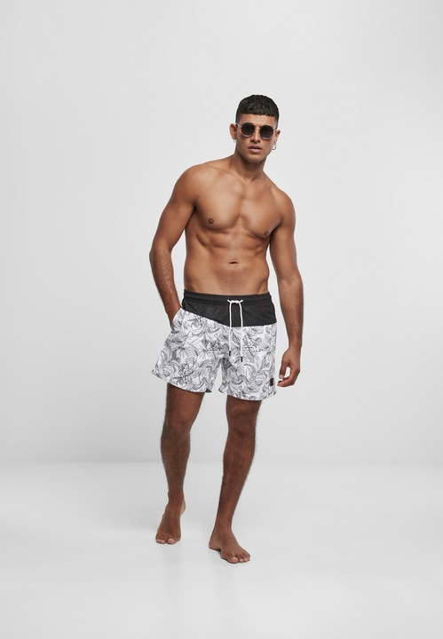Actual product image Urban Classics Low Block Pattern Swim Shorts (XXL)