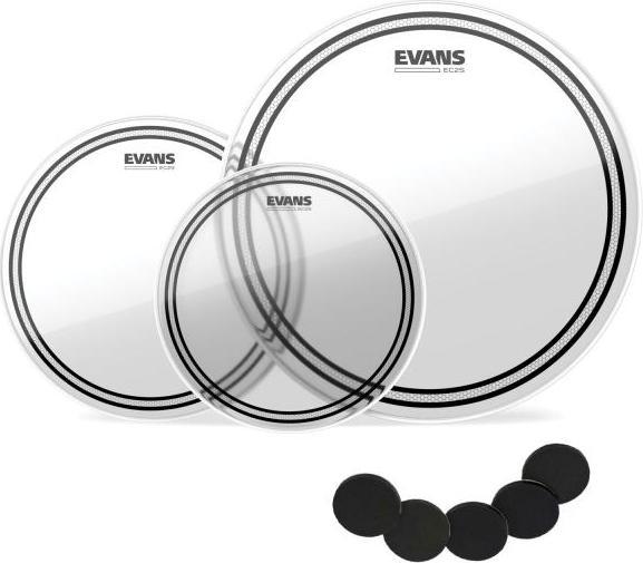 Produktbild Evans EC2SCLR-S Clear 12-13-16 mit keepdrum Damper Pads (Schlagzeug)
