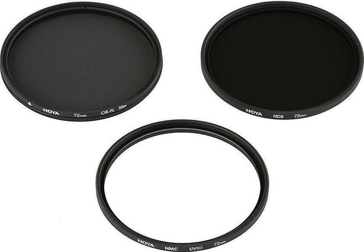 Immagine prodotto Hoya Digital Filter Kit II (UV, CIR-PL & ND8) Filterset (55 mm, Filtri grigi, Filtri polarizzanti, Filtro UV, 55 mm)