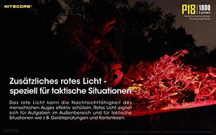 Produktbild Nitecore Taschenlampe P18 inkl. Akku (10.50 cm, 1800 lm)