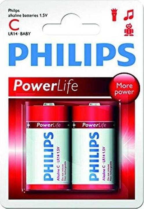 Actual product image Philips Power Alkaline (2 pcs., C)
