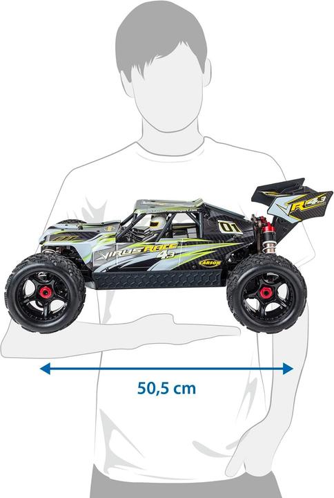 Image du produit Carson 1:8 Virus Race 4.3 4S bl. 100% RTR blanc (RTR Prêt à fonctionner)