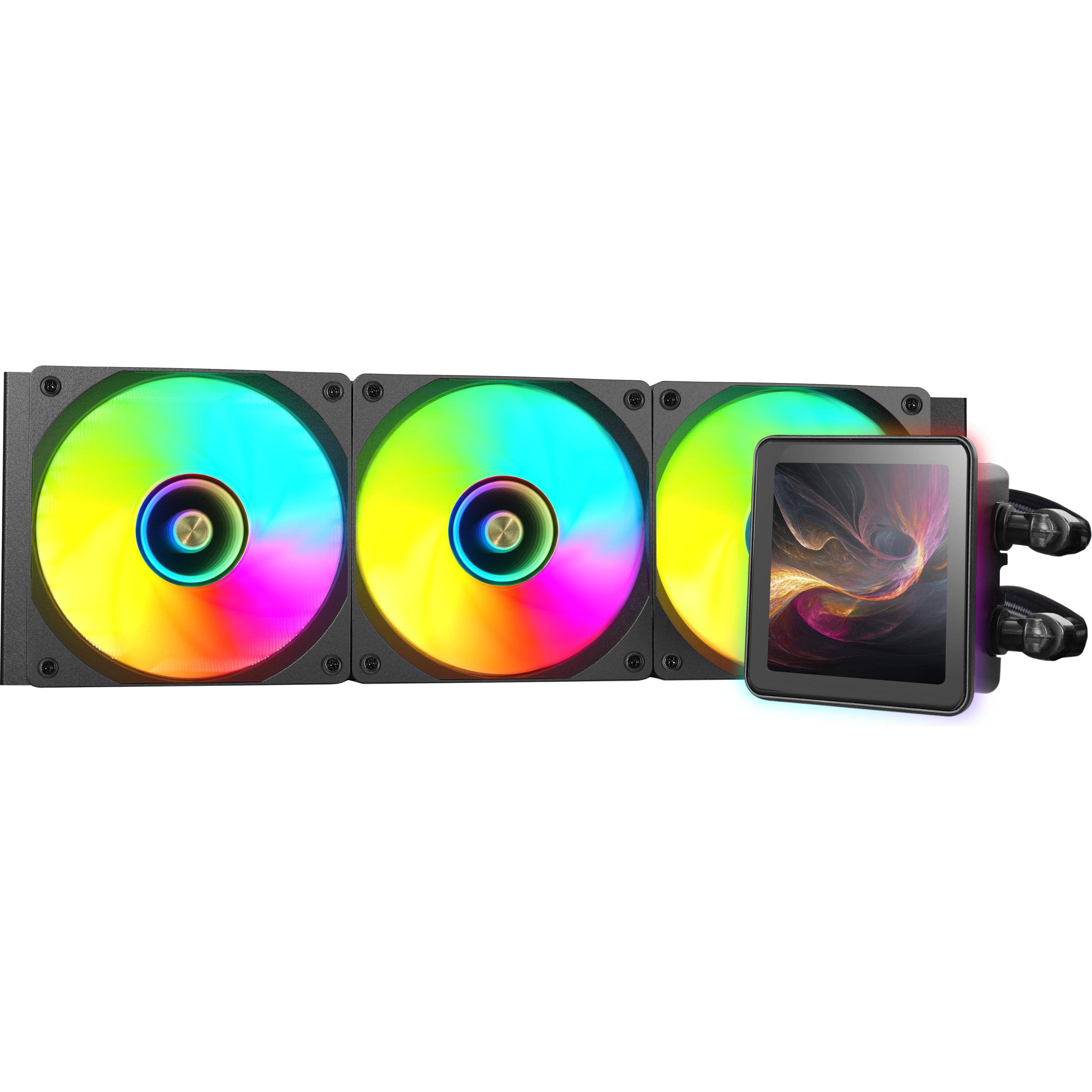 SISTEMA DE REFIGERACION LIGUIDA MARS GAMING MLLCD360 NEGRO 3x (12x12) ILUMINACION FRGB TPD 600W