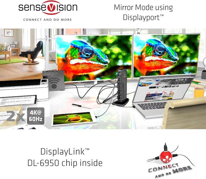 Produktbild Club 3D Dual Display Docking Station 4K60Hz (USB-B)