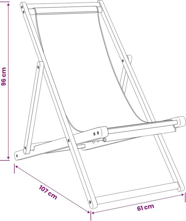 Produktbild vidaXL Liegestuhl (107 cm)