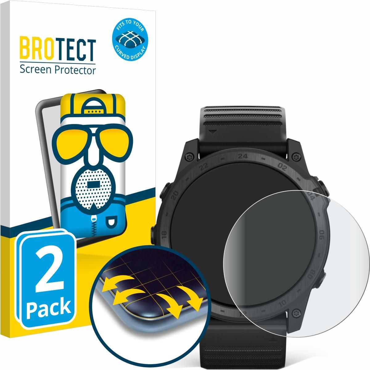 BROTECT Full-Cover Displayschutz Matt, Smartwatch Schutzfolie, Grau