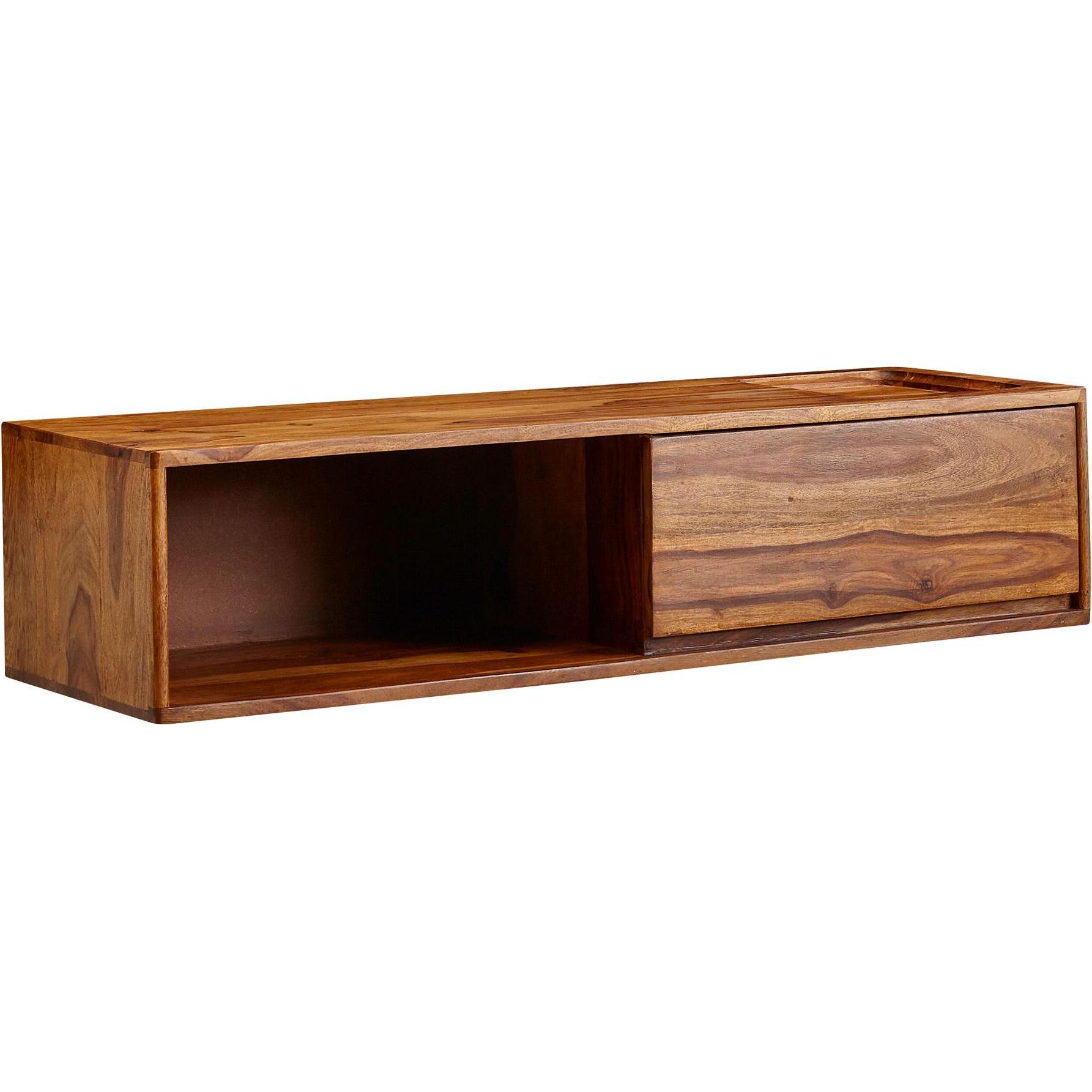 FineBuy, TV Möbel, Lowboard Sheesham Braun