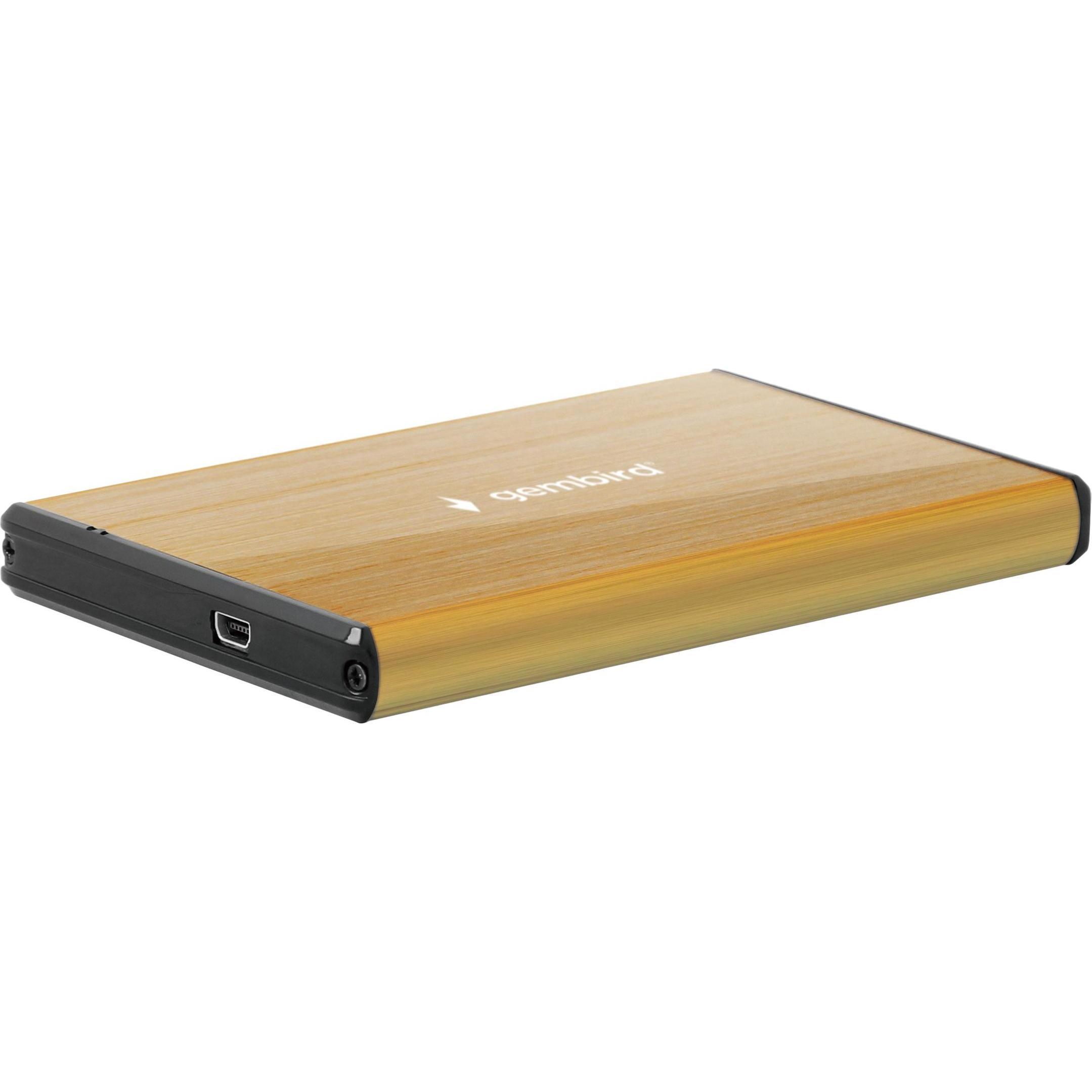 Gembird Contenitore per disco rigido USB 3.0 2.5 (2.5"), Case per hard disk, Oro