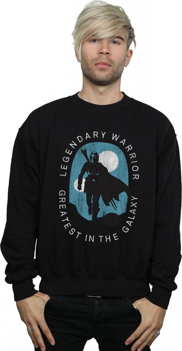 Actual product image Star Wars Mens The Mandalorian Legendary Warrior Greatest In The Galaxy Sweatshirt (3XL)