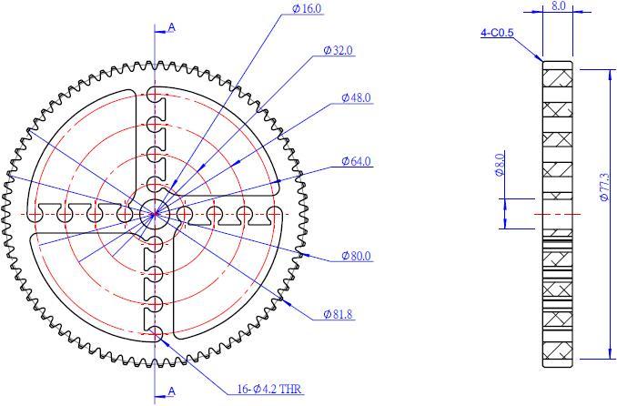 Immagine prodotto Makeblock Ingranaggio 80T (Elementi strutturali)