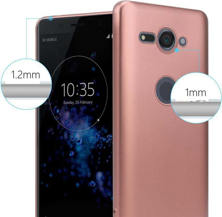 Actual product image Cadorabo Bumper TPU Matt Metallic (Sony Xperia XZ2 Compact)