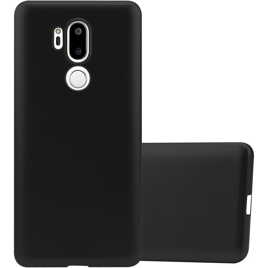 Cadorabo TPU Matt Metallic Hülle (LG G7 Fit, OnePlus X, LG G7 ThinQ), Smartphone Hülle, Schwarz