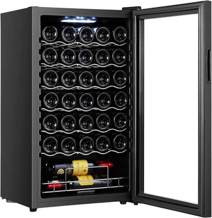 Actual product image Cecotec VINOTECA BOLERO 34030 NEGRA 34 BOTELLAS REGULABLE