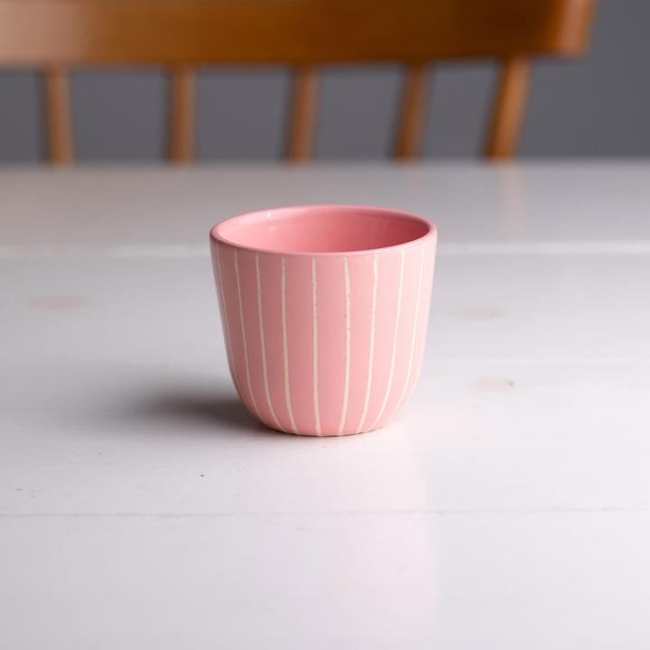 Actual product image Atelier Agave Cappuccino Cup Striped Rosa (200 ml)